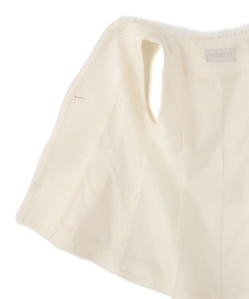 PROPORTION BODY DRESSING(プロポーションボディドレッシング)の「ニュアンス釦ツイードジレ / 1215255800(テーラードジャケット・レディース・ブラック系その他/ホワイト系その他・MEDIUM/SMALL)」の14枚目の写真