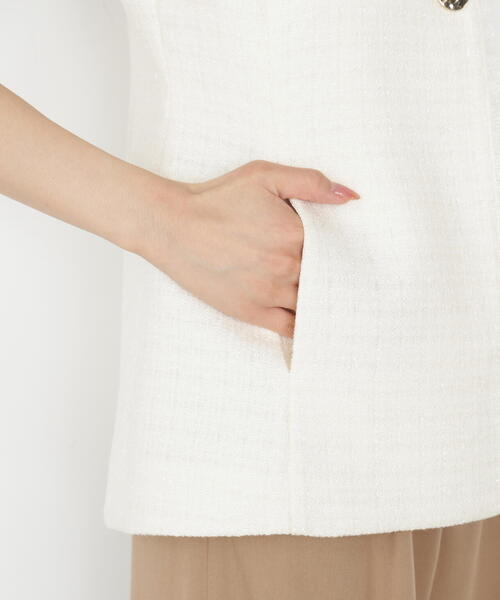 PROPORTION BODY DRESSING(プロポーションボディドレッシング)の「ニュアンス釦ツイードジレ / 1215255800(テーラードジャケット・レディース・ブラック系その他/ホワイト系その他・MEDIUM/SMALL)」の17枚目の写真