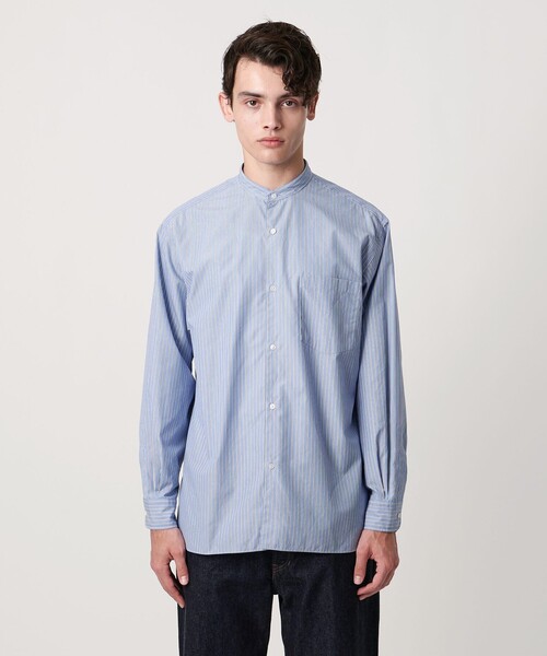 UNITED ARROWS（ユナイテッドアローズ）の「カリビアーナミルズ ポプリン バンドカラーシャツ（シャツ/ブラウス・メンズ・ナチュラル/ロイヤルブルー/ベージュ/ホワイト・M/L/XL/S）」の14枚目の写真