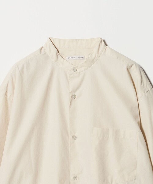 UNITED ARROWS（ユナイテッドアローズ）の「カリビアーナミルズ ポプリン バンドカラーシャツ（シャツ/ブラウス・メンズ・ナチュラル/ロイヤルブルー/ベージュ/ホワイト・M/L/XL/S）」の19枚目の写真