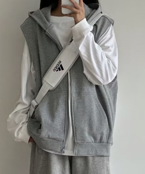 Teem Store(チームストア)の「フード付きスウェットベスト(ベスト・レディース・グレー/ネイビー・S/M)」の21枚目の写真