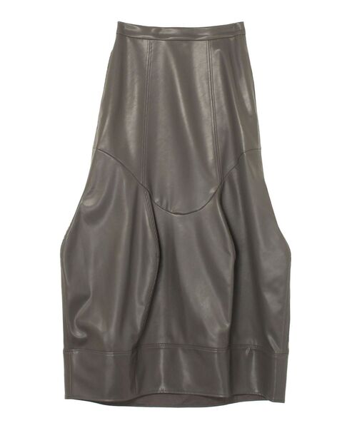 セール】FAKE LEATHER COCOON SK / フェイクレザーコクーンスカート