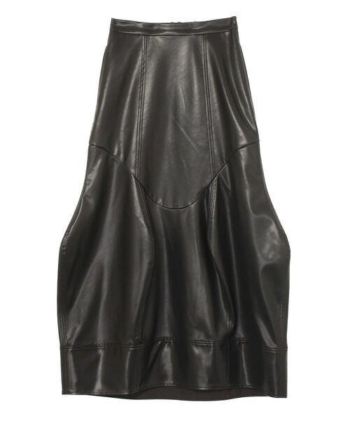セール】FAKE LEATHER COCOON SK / フェイクレザーコクーンスカート  