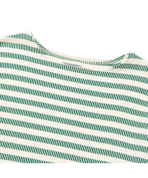 CALEE（キャリー）の「DOMINO BORDER BASQUE SH（Tシャツ/カットソー・メンズ・ネイビー/グリーン・X-LARGE/LARGE/MEDIUM）」の4枚目の写真