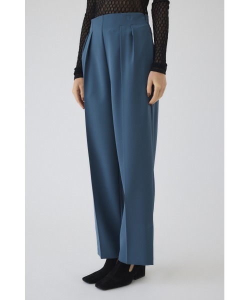 RIM.ARK（リムアーク）の「W cloth slit straight PT ダブルクロススリットストレートパンツ（スラックス・レディース・ブラック/ダークブラウン/ブルー・36/38）」の3枚目の写真