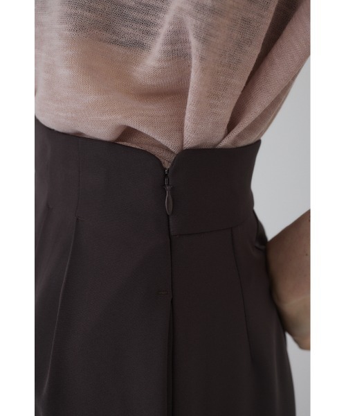 RIM.ARK（リムアーク）の「W cloth slit straight PT ダブルクロススリットストレートパンツ（スラックス・レディース・ブラック/ダークブラウン/ブルー・36/38）」の8枚目の写真