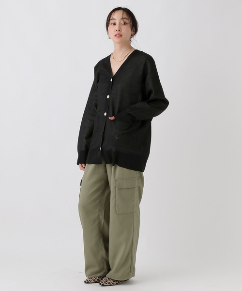 Elura（エルーラ）の「シアジャガードロゴカーディガン/593185（Tシャツ/カットソー・レディース・ブラック/ライトグレー/ブラウン・FREE）」の8枚目の写真