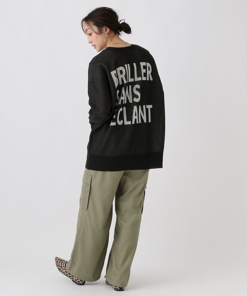 Elura（エルーラ）の「シアジャガードロゴカーディガン/593185（Tシャツ/カットソー・レディース・ブラック/ライトグレー/ブラウン・FREE）」の9枚目の写真