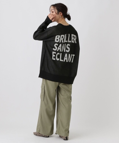 Elura（エルーラ）の「シアジャガードロゴカーディガン/593185（Tシャツ/カットソー・レディース・ブラック/ライトグレー/ブラウン・FREE）」の5枚目の写真