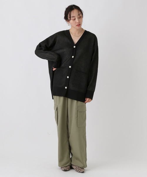 Elura（エルーラ）の「シアジャガードロゴカーディガン/593185（Tシャツ/カットソー・レディース・ブラック/ライトグレー/ブラウン・FREE）」の6枚目の写真