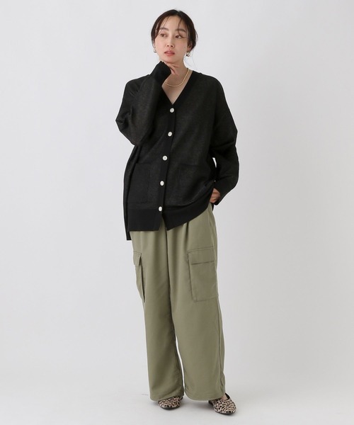 Elura（エルーラ）の「シアジャガードロゴカーディガン/593185（Tシャツ/カットソー・レディース・ブラック/ライトグレー/ブラウン・FREE）」の7枚目の写真