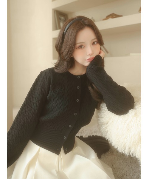 Darich ナローケーブルニットカーディガン ナローケーブルニットカーディガン（カーディガン/ボレロ