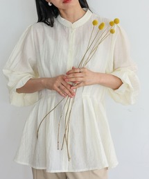 No Rule No Line | バンドカラーウエストタックブラウス(シャツ/ブラウス)