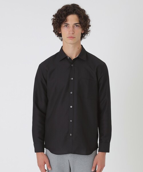 BLACK LABEL CRESTBRIDGE(ブラックレーベル・クレストブリッジ)の「オーガニックコットンピンオックスシャツ(シャツ/ブラウス・メンズ・オフホワイト/ブラック・S/M/L/XL)」の2枚目の写真