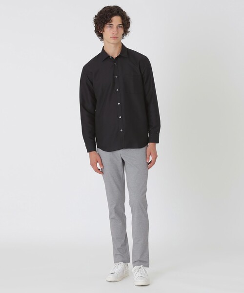 BLACK LABEL CRESTBRIDGE(ブラックレーベル・クレストブリッジ)の「オーガニックコットンピンオックスシャツ(シャツ/ブラウス・メンズ・オフホワイト/ブラック・S/M/L/XL)」の3枚目の写真