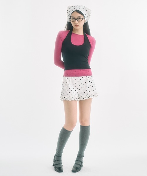 FEKETE(フェケテ)の「polka dot frill shorts / ドットフリルショートパンツ(その他パンツ・レディース・アイボリー/ブラック・SMALL/MEDIUM/LARGE)」の11枚目の写真