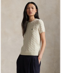 ケーブルウールカシミヤ ショートスリーブセーター ケーブル ウールカシミヤ ショートスリーブ セーター | ラルフ