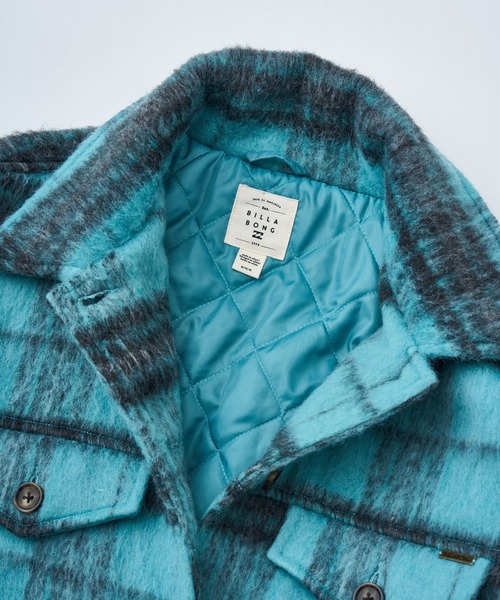 BILLABONG(ビラボン)の「BILLABONG レディース LUCKY STAR ジャケット 【2025年秋冬モデル】/ビラボンチェック柄オーバーシャツジャケット(ブルゾン・レディース・ホワイト系その他/ブルー系その他・MEDIUM/SMALL)」の8枚目の写真