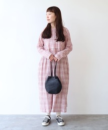 bulle de savon | △ちぢみcheck ワンピース(ワンピース)