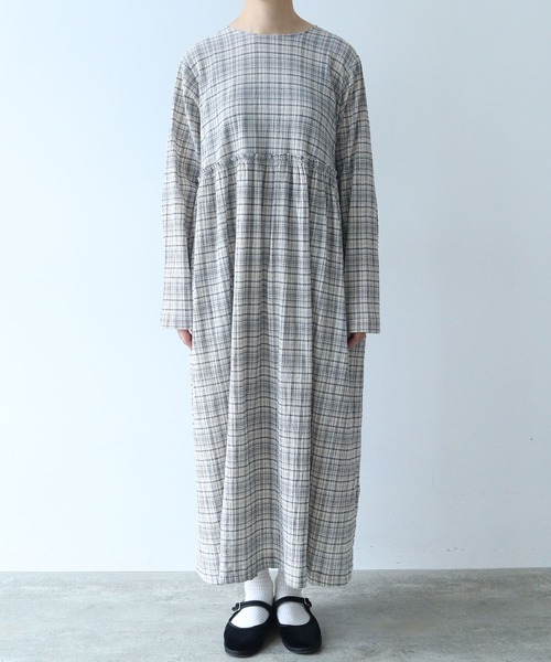 bulle de savon(ビュルデサボン)の「△ちぢみcheck ワンピース(ワンピース・レディース・キナリ/ピンク・FREE)」の10枚目の写真