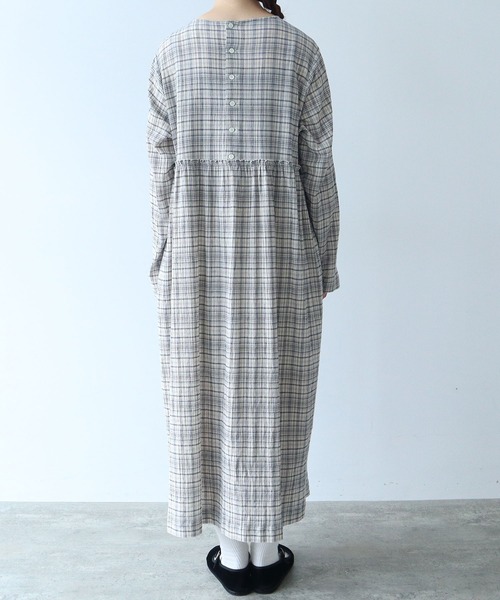 bulle de savon(ビュルデサボン)の「△ちぢみcheck ワンピース(ワンピース・レディース・キナリ/ピンク・FREE)」の12枚目の写真