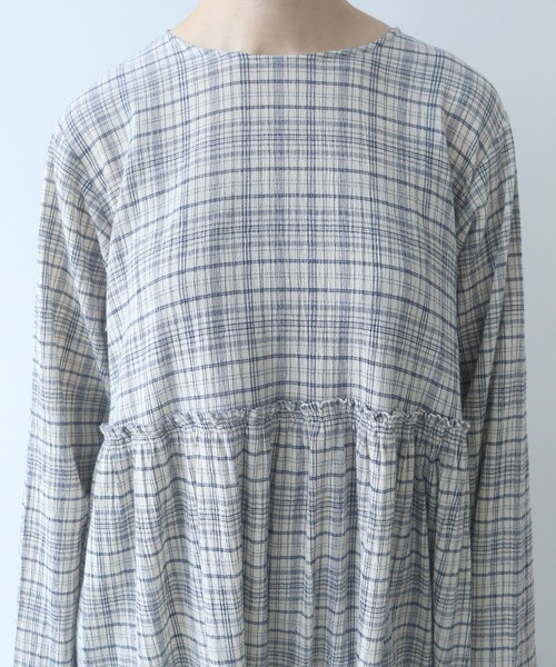 bulle de savon(ビュルデサボン)の「△ちぢみcheck ワンピース(ワンピース・レディース・キナリ/ピンク・FREE)」の13枚目の写真