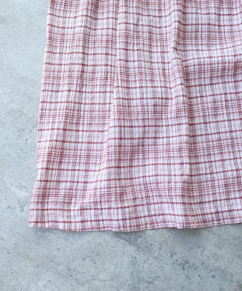 bulle de savon(ビュルデサボン)の「△ちぢみcheck ワンピース(ワンピース・レディース・キナリ/ピンク・FREE)」の22枚目の写真