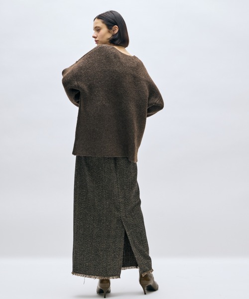 AIC.（エーアイシー）の「ワイドターンバックニットカーディガン（カーディガン/ボレロ・レディース・チャコールグレー/ブラウン・FREE）」の22枚目の写真