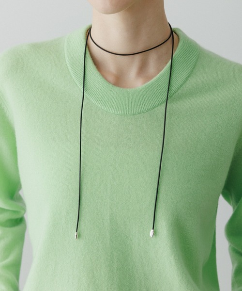 ADAM ET ROPE'（アダムエロペ）の「【EMOELLE】drop end choker（チョーカー・レディース・シルバー・FREE）」の4枚目の写真