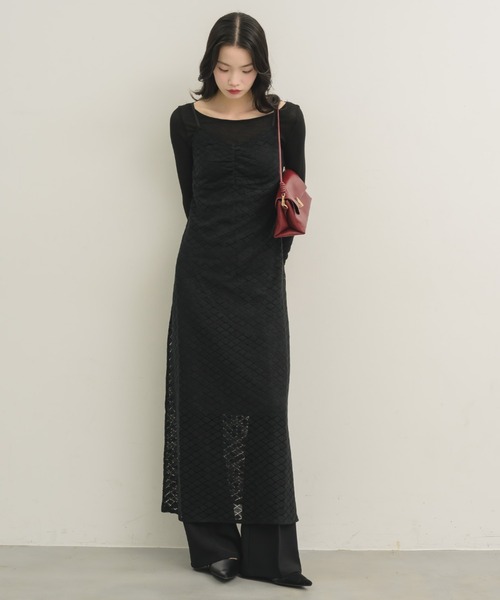 NEUNA（ヌナ）の「レースキャミワンピース（ワンピース・レディース・ブラック/アイボリー・FREE）」の16枚目の写真