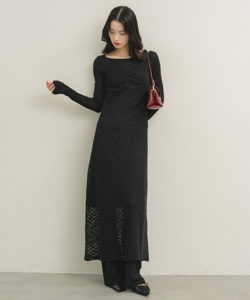 NEUNA（ヌナ）の「レースキャミワンピース（ワンピース・レディース・ブラック/アイボリー・FREE）」の18枚目の写真