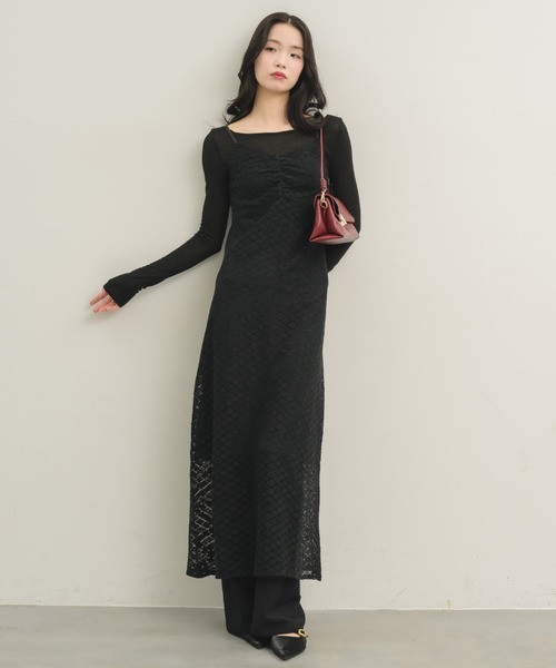 NEUNA（ヌナ）の「レースキャミワンピース（ワンピース・レディース・ブラック/アイボリー・FREE）」の19枚目の写真