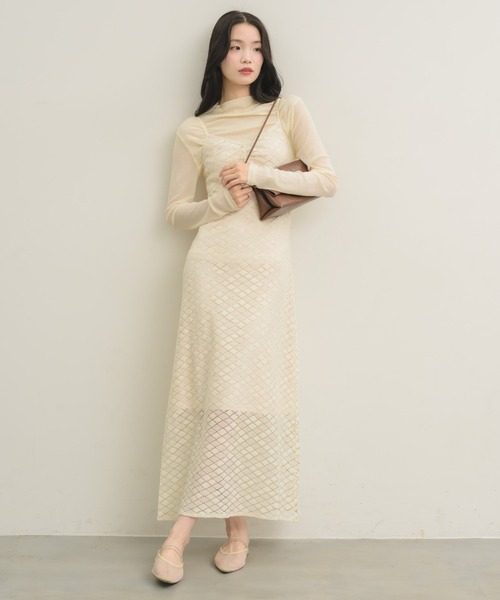 NEUNA（ヌナ）の「レースキャミワンピース（ワンピース・レディース・ブラック/アイボリー・FREE）」の13枚目の写真