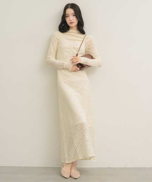 NEUNA（ヌナ）の「レースキャミワンピース（ワンピース・レディース・ブラック/アイボリー・FREE）」の12枚目の写真