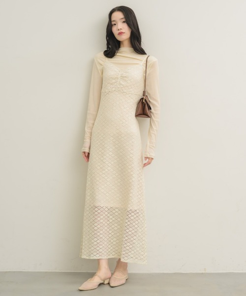 NEUNA（ヌナ）の「レースキャミワンピース（ワンピース・レディース・ブラック/アイボリー・FREE）」の14枚目の写真