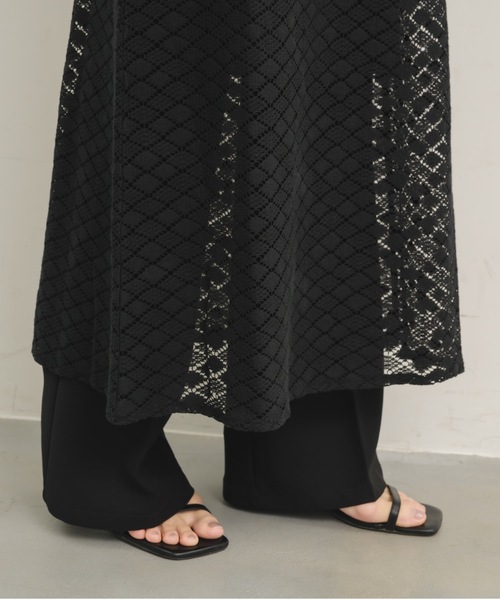 NEUNA（ヌナ）の「レースキャミワンピース（ワンピース・レディース・ブラック/アイボリー・FREE）」の5枚目の写真