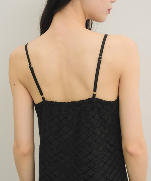 NEUNA（ヌナ）の「レースキャミワンピース（ワンピース・レディース・ブラック/アイボリー・FREE）」の4枚目の写真