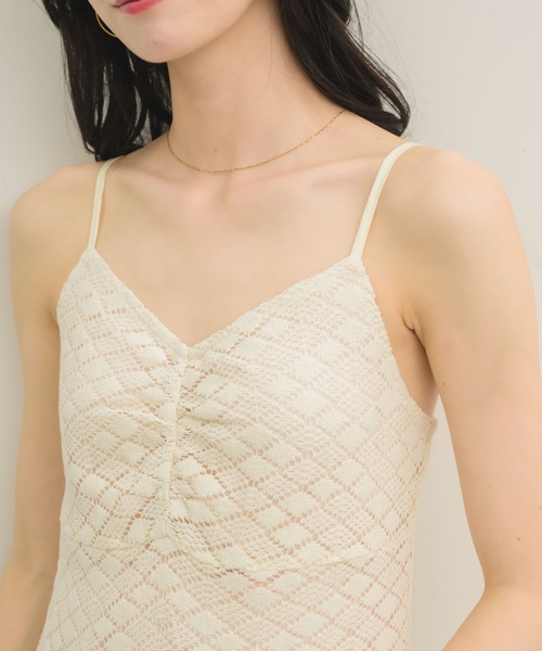 NEUNA（ヌナ）の「レースキャミワンピース（ワンピース・レディース・ブラック/アイボリー・FREE）」の6枚目の写真