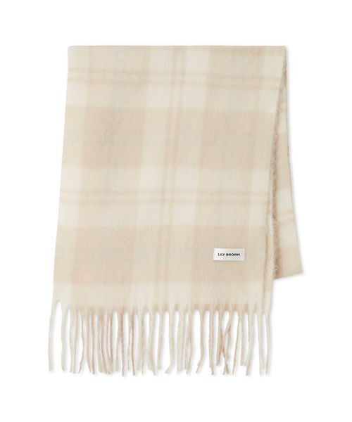 LILY BROWN（リリーブラウン）の「シャギーチェックストール（ストール/ショール・レディース・ブルー/グリーン/ライトベージュ・F）」の10枚目の写真