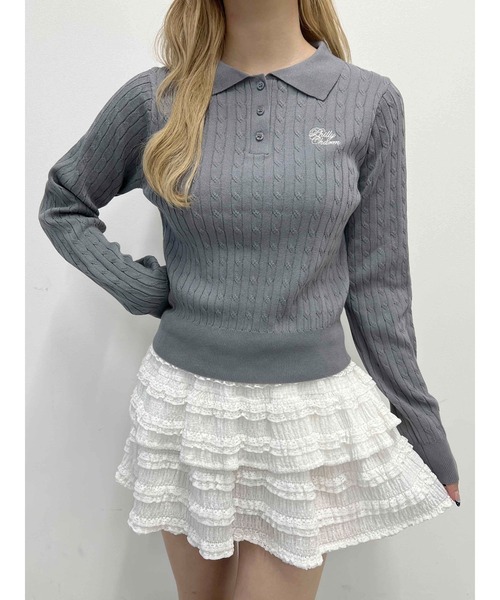 最終価格　定価4,6万ロッソプーロエストネーション別注メリノウールケーブルニット 最終価格 定価4,6万ロッソプーロエストネーション別注メリノ