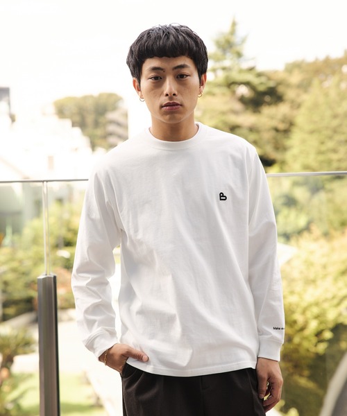 BEAMS HEART（ビームスハート）の「【ユニセックス】B-HEART ロゴ ロング スリーブ カットソー（Tシャツ/カットソー・メンズ・ホワイト/ブラック・X-LARGE/LARGE/MEDIUM/SMALL）」の15枚目の写真