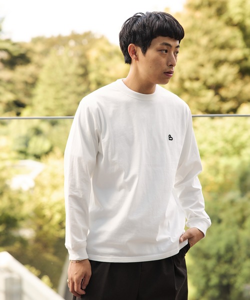 BEAMS HEART（ビームスハート）の「【ユニセックス】B-HEART ロゴ ロング スリーブ カットソー（Tシャツ/カットソー・メンズ・ホワイト/ブラック・X-LARGE/LARGE/MEDIUM/SMALL）」の16枚目の写真