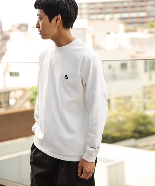 BEAMS HEART（ビームスハート）の「【ユニセックス】B-HEART ロゴ ロング スリーブ カットソー（Tシャツ/カットソー・メンズ・ホワイト/ブラック・X-LARGE/LARGE/MEDIUM/SMALL）」の18枚目の写真