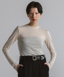WOOL JERSEY CREW NECK T-SHIRT