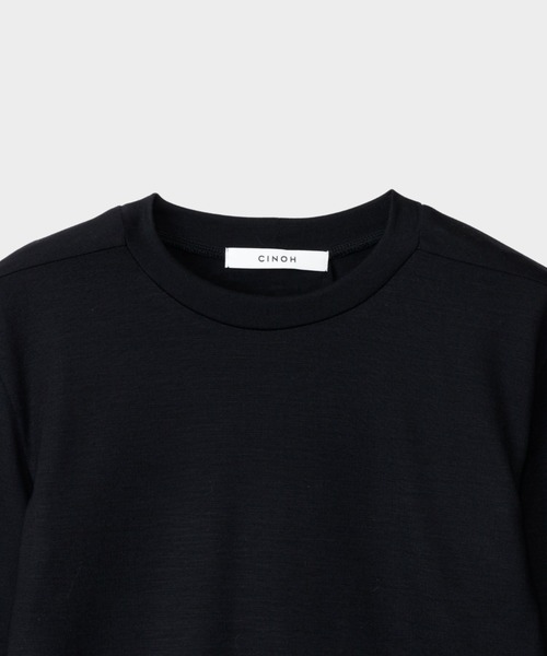 CINOH(チノ)の「WOOL JERSEY CREW NECK T-SHIRT(Tシャツ/カットソー・レディース・ブラック/ホワイト系その他・38/36)」の20枚目の写真
