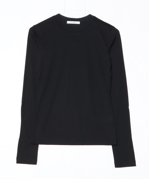 CINOH(チノ)の「WOOL JERSEY CREW NECK T-SHIRT(Tシャツ/カットソー・レディース・ブラック/ホワイト系その他・38/36)」の9枚目の写真