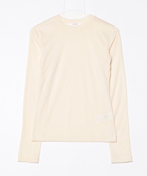 CINOH(チノ)の「WOOL JERSEY CREW NECK T-SHIRT(Tシャツ/カットソー・レディース・ブラック/ホワイト系その他・38/36)」の17枚目の写真