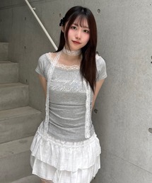 ティアードレースミニスカート
