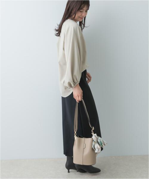 F by ROSSO（エフバイロッソ）の「F by ROSSO　イージーケアバルーンスリーブブラウス（シャツ/ブラウス・レディース・ネイビー/グレー/ベージュ系その他・FREE）」の10枚目の写真