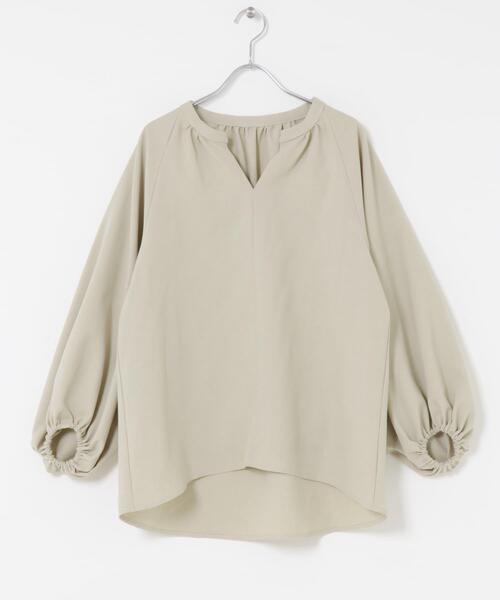 F by ROSSO（エフバイロッソ）の「F by ROSSO　イージーケアバルーンスリーブブラウス（シャツ/ブラウス・レディース・ネイビー/グレー/ベージュ系その他・FREE）」の16枚目の写真